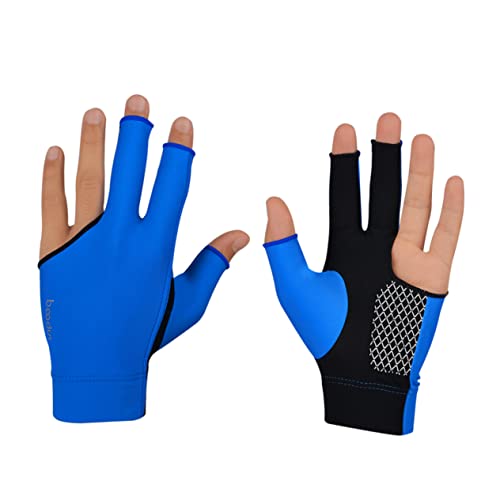Mipcase Pool Glove 3 Finger Billiards Glove Comfort Durable Non-Slip Elastic m Size