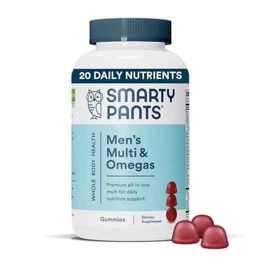 SmartyPants Multivitamin for Men, Gummies: Omega 3 Fish Oil (EPA/DHA), Methylfolate, CoQ10, Vitamin D3, C, Vitamin B12, B6, Vitamin A, K & Zinc for Immune Support, 180 Gummies (30 Day Supply)