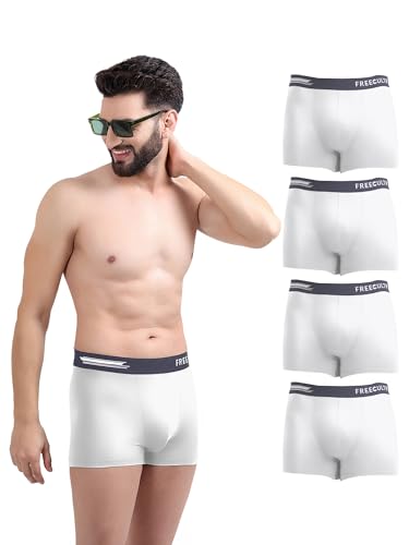 Image of Freecultr Men's Micromodal Airsoft Trunks - Anti-Bacterial, Sweat-Proof, Ultra-Soft, No Itch, No Chafing, Breathable Comfort Men's Underwear Combo Pack of 5
