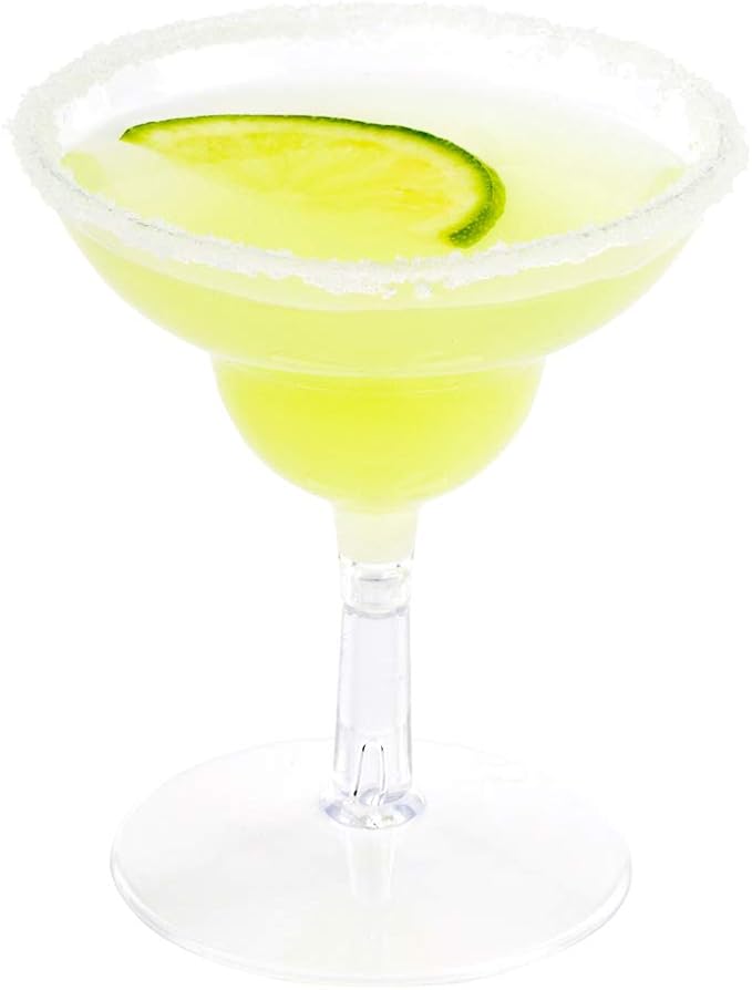 Restaurantware Plastic Margarita Glass, Disposable Mini Margarita