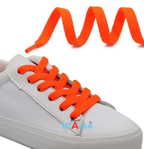 Image of 2 PAIRS Flat Shoe laces 48 Inches Wide Shoelaces for Athletic Running Sneakers Sports Shoes Boot Laces Strings (2 Pairs)