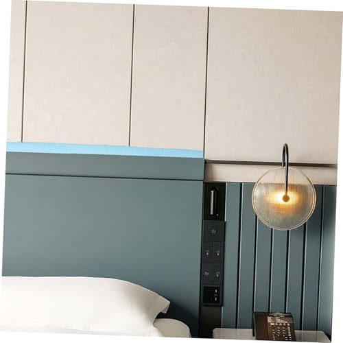 Almohada cuña para cabecero de cama azul relleno de espacio de colchón 7