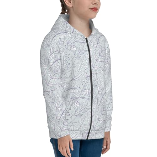 Herbs and Berries Kids Pullover Hoodies Boys Zip Up Sweatshirts Girls Athletic Clothes with Pocket4