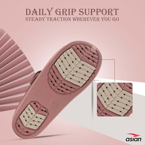 Image of ASIAN Femina-18 Women's Slippers with Elegant Double-Buckle Design, Soft Cushioned Footbed, Chunky Anti-Slip Sole, Lightweight Build, Perfect for Daily Use, Travel and Stylish Comfort