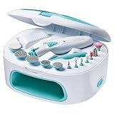 KISS Professional, Electric Nail Drill/Electric Nail File & Nail Dryer System, Includes 12 attachments, cuticle pusher, A/C adapter, storage case