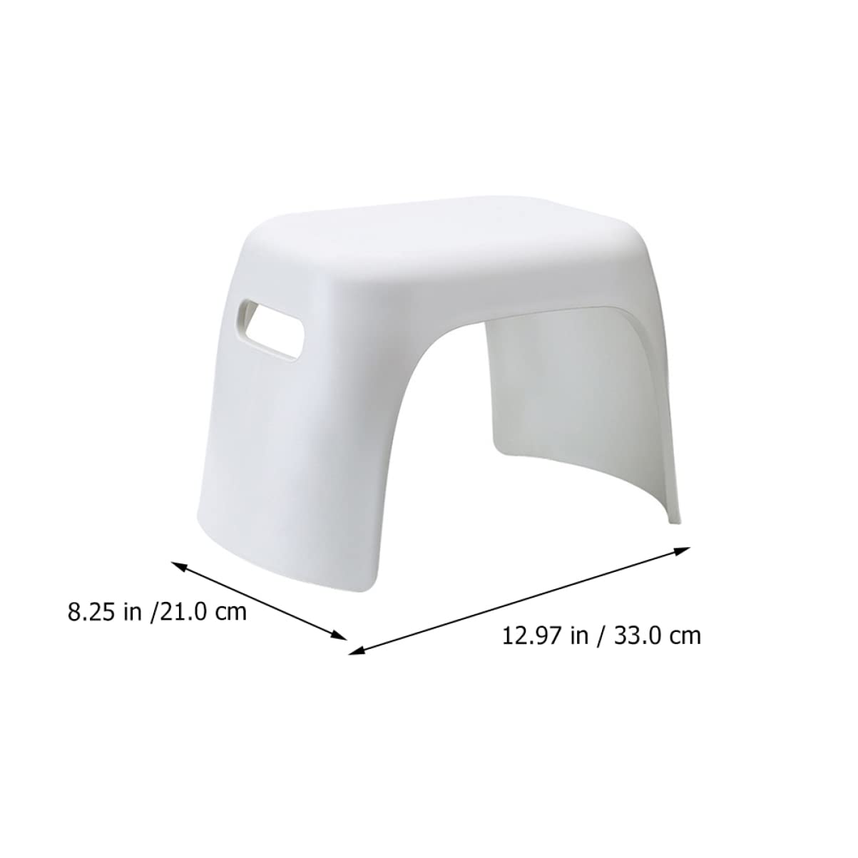 PRETYZOOM Taburete Antideslizante para Niños de PP, Compacto y Apilable, para Baño y Hogar, Reposapiés Infantil, Blanco