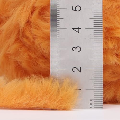 Image of NICEEC 2 Skeins Soft Faux Fur Yarn 70yds,3.53oz- S1121#Orange | Crochet & Knit, DIY Project Starter Kit,Handbag,Sun Hat,Shoes, Shopper Bag