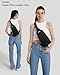 WATERFLY Small Crossbody Sling Backpack: Fashion Chest Crossbody Bag for Women Men Anti Theft Stylish Casual Daypack Trendy Travel Bags-Black