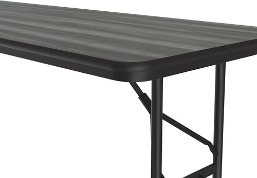Miniatura 72 de Correll - Mesa plegable de altura ajustable y resistente, parte superior laminada de alta presión, fabricada en Estados Unidos, delantal de acero