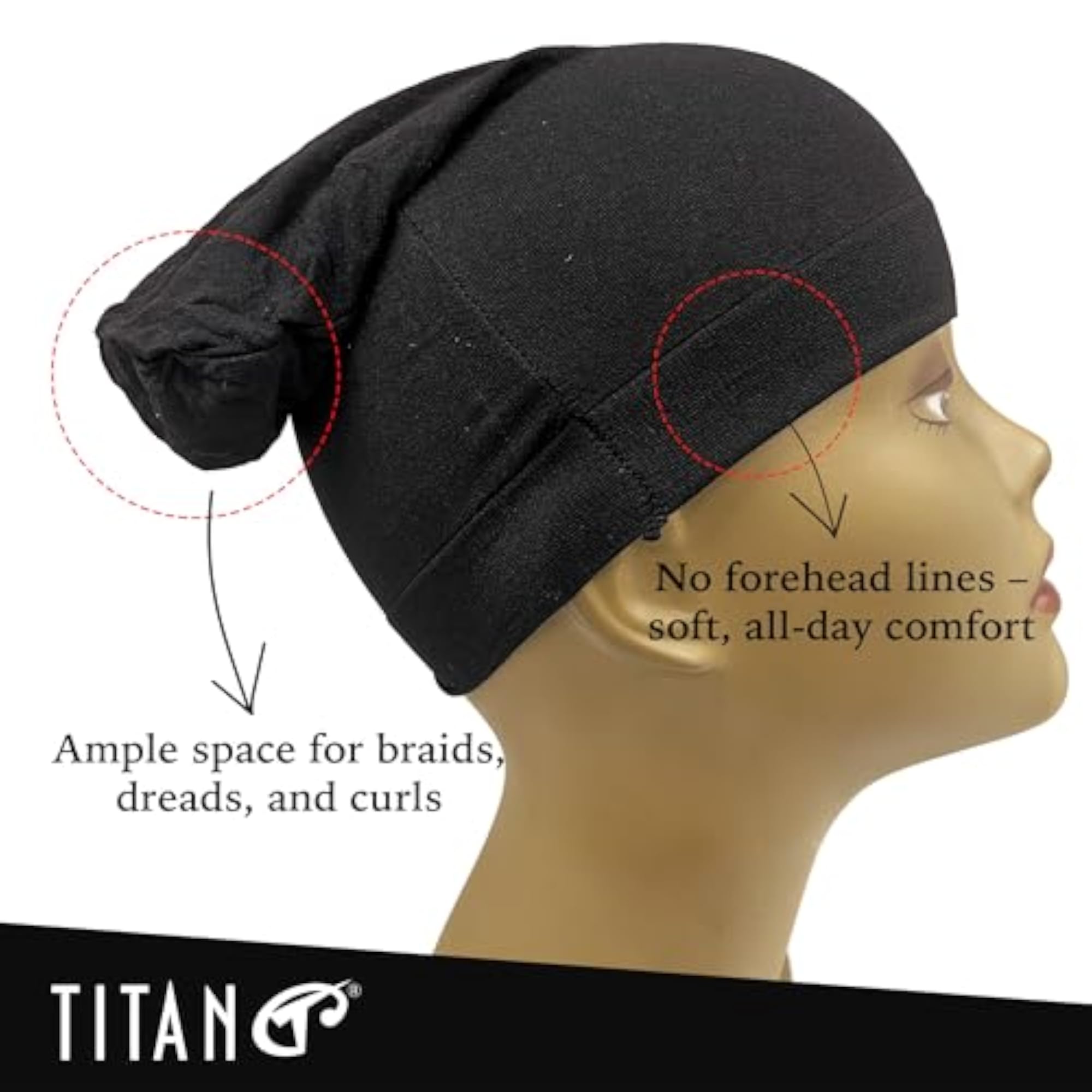 Classic Dreadlock Stocking Cap in Black