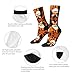 XZDWPY pattern of fox Unisex Mid-Calf Socks 2 Black-2 Polyester Skin-Friendly Moisture-Wicking Fashionable Crew Socks