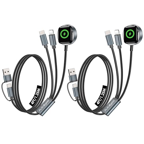 Image of 2Pack Travel Essentials for Apple Watch Charger,3 in 2 Charging Cable