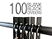 NAHANCO QSDBBLANK100, Black Rectangular Clothing Size Dividers, Blank, Kit of 100