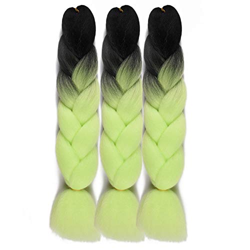 Kanekalon Jumbo Braiding Hair Extensions 24" 3Pcs/Lot 100g/pcs Synthetic Omber Braiding Hair High Temperature Fiber for Crochet Twist Braiding Hair…