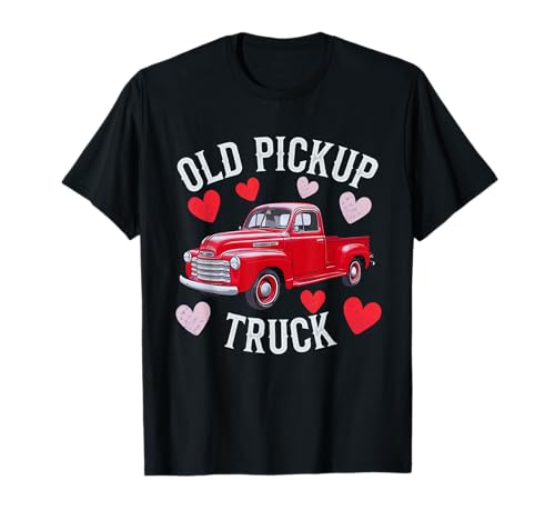 Old Pickup Truck Vintage Valentine Heart Camiseta