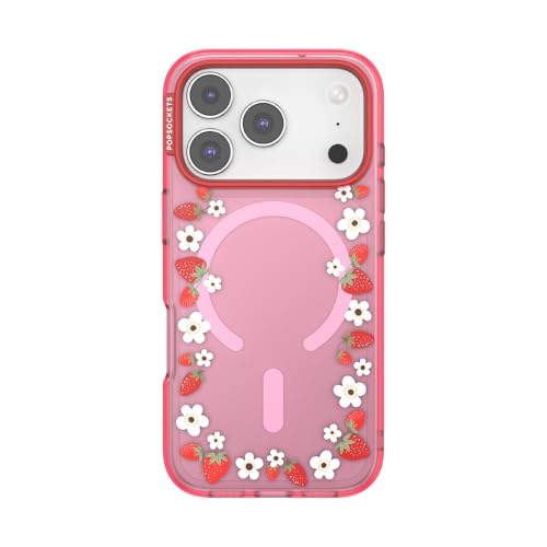 PopSockets iPhone 17 Pro Phone Case with MagSafe- Strawberry Frame