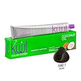 KÜÜL - Color System Tinte Permanente para Cabello Tono 1 90 ml, con Aceite de Coco, Filtro UV y Colágeno, Prolonga...