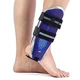 Velpeau Ankle Stabilizer Brace for Sprain, Ligament Injury (Grade 1 to 2), Tendonitis, Adjustable Stirrup Ankle Support Splint for Women and Men,Reversible Left & Right Foots,One Size (Gel Pads, Blue)