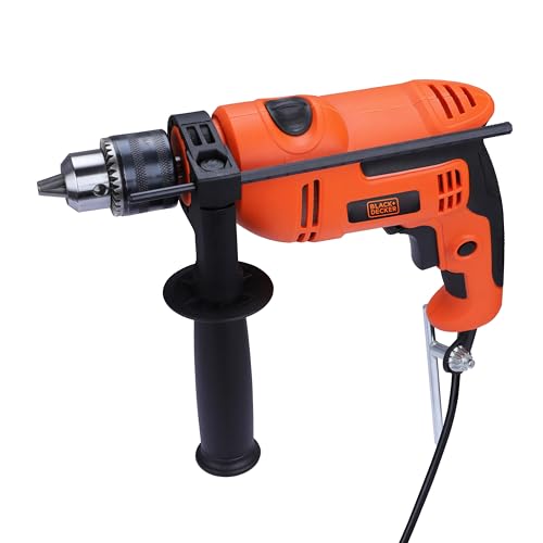 BLACK+DECKER BED550-IN 550 W, 13mm Corded Variable Speed Ergonomic Reversible Hammer Drill with Lock On Button For Home & DIY Use for Masonry, Steel & Wood, 1 Year Warranty, ORANGE & BLACK - Image 16 thumbnail