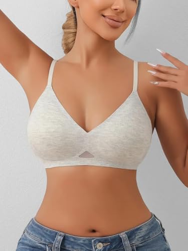 Image of Celary Woman's Bra|| Lightly Padded Wirefree Bra|| with Removable Pad ||Smooth and Soft Cotton Blend Seamless Design||Ultra Lightweight
