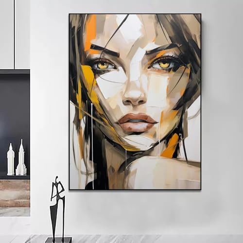 Tableau mural portrait femme graffiti coloré affiche artistique moderne