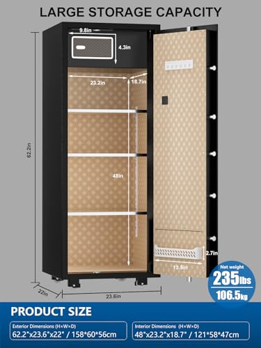 Image of TIGERKING Extra Large Safe for Home 17.6 Cu Ft, 235 lb Heavy-Duty Steel