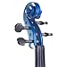 Cecilio 4/4 CEVN-2BL Electric/Silent Violin with Ebony Fittings in Blue Metallic Varnish (Full Size) – Ideal for Practice and Performance