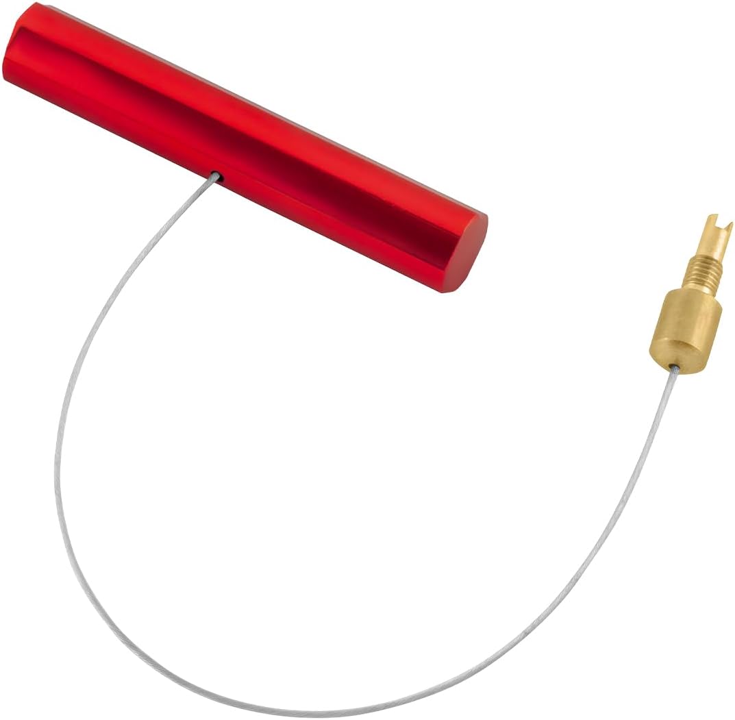 Valve Stem Puller, Tire Repair Fishing Tool Puller with Valve Core Remover, Lightweight Steel Wire Tool for Installing Inner Tubes Rim Locks & Tires on Dirt Bike Motorcycle (Red)