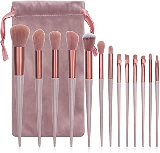 Arqumi Makeup Brushes Set, 13PCS Professional Make Up Brush Set with Super Soft Brushes Head, Premium Foundation Brushes Cosmetic Brushes Kit for Eyeshadow Eyebrow with Portable Storage Bag MilkTea