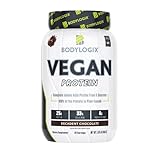 Bodylogix Natural Vegan Protein Nutrition Shake, Natural Dark Chocolate, 30 Ounce
