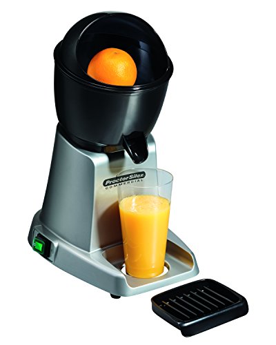 Proctor Silex Commercial 66900 Electric Citrus Juicer, 3 Reamer Sizes For Oranges, Lemons, Limes And Grapefruits, Removable Bowl, Strainer, Splashguard, Drip Tray, Black/Grey #TOP3