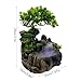 11-Inch Tabletop LED Waterfall Fountain with Atomizer – Quiet Resin Rockery Mist Humidifier for Bedroom, Office, Meditation or Gift Décor