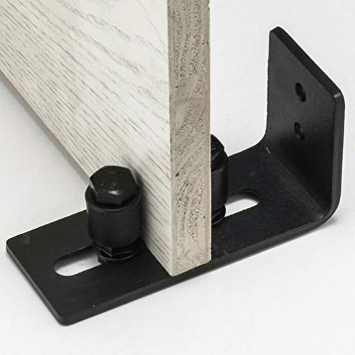 DOITOOL 2Pcs Deslizante Porta Do Celeiro Fundo Parede Rolo de Guia de Chão Porta de Aço Inferior Aju