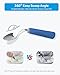BaseSmall Adaptive Utensils (4-Piece Set) Weighted 7 oz - 42° Angled Utensils for Parkinson's Patients, Hand Tremors, Arthritis & Elderly - Eating Utensils for Elderly (Blue: Right Handed)
