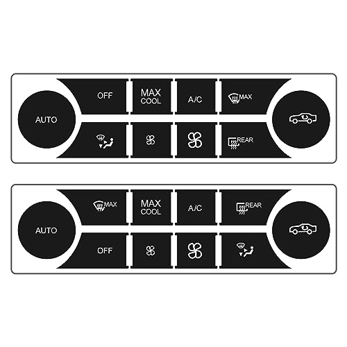 Image of 2 Packs Car AC Button Stickers Fit for 2008-2014 Mercedes Benz W204 C250 C350 E-Class ML GL GLK Air Conditioner Switch Decals