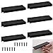 Palca Wyciągany Ukryty Uchwyt Meblowy 6 Pcs Niewidoczne Uchwyty Szuflady Niewidoczny Aluminiowy Uchwyt Szafki Ukryty Uchwyt Meblowy Uchwyt Szafy Czarna Ze Śrubami Do Domu Kuchni Drzwi Szuflady Szafka