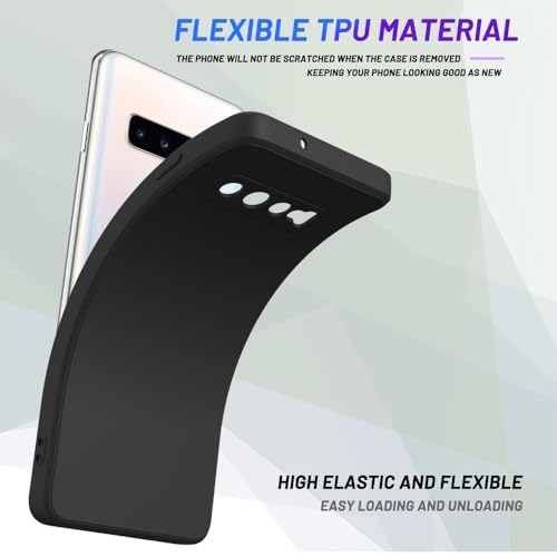 Image of for Samsung Galaxy S10 Plus Case Black, Scratch Resistant with Soft Touch, Slim Thin Phone Cover for Samsung Galaxy S10 Plus