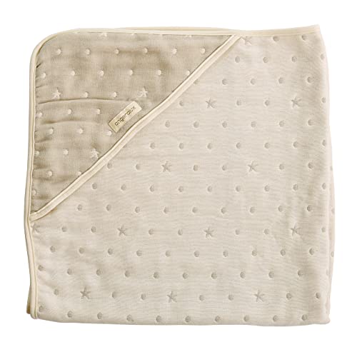 angerolux(アンジェロラックス)ベビー用バスタオル ベビーバスローブ 6重ガーゼ フード付き バスタオル 【日本製】モスグレー