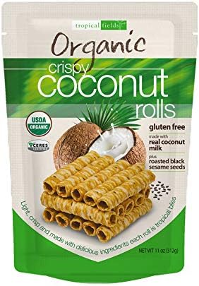 TROPICAL FIELDS Organic Crispy Coconut Rolls (325 g bag)