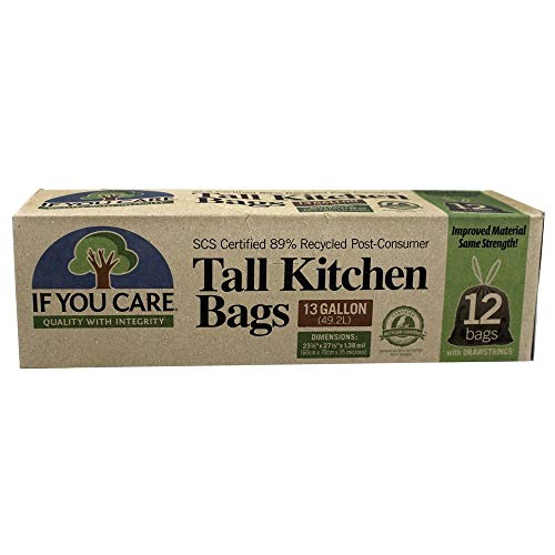 IF YOU CARE BAG TRSH 13GAL KTCHN TALL RECY, 12 BG