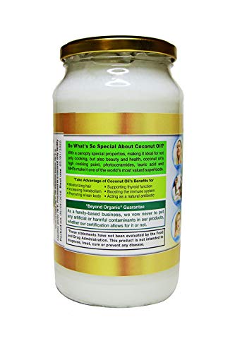 Coconut Country Living's Extra Virgin Coconut Oil in Glass Jar- Cold Pressed, Unrefined organic Superfood for Hair, Skin, Beauty, Cooking - Keto & Paleo Diet Friendly - 33.81 oz - Image 4