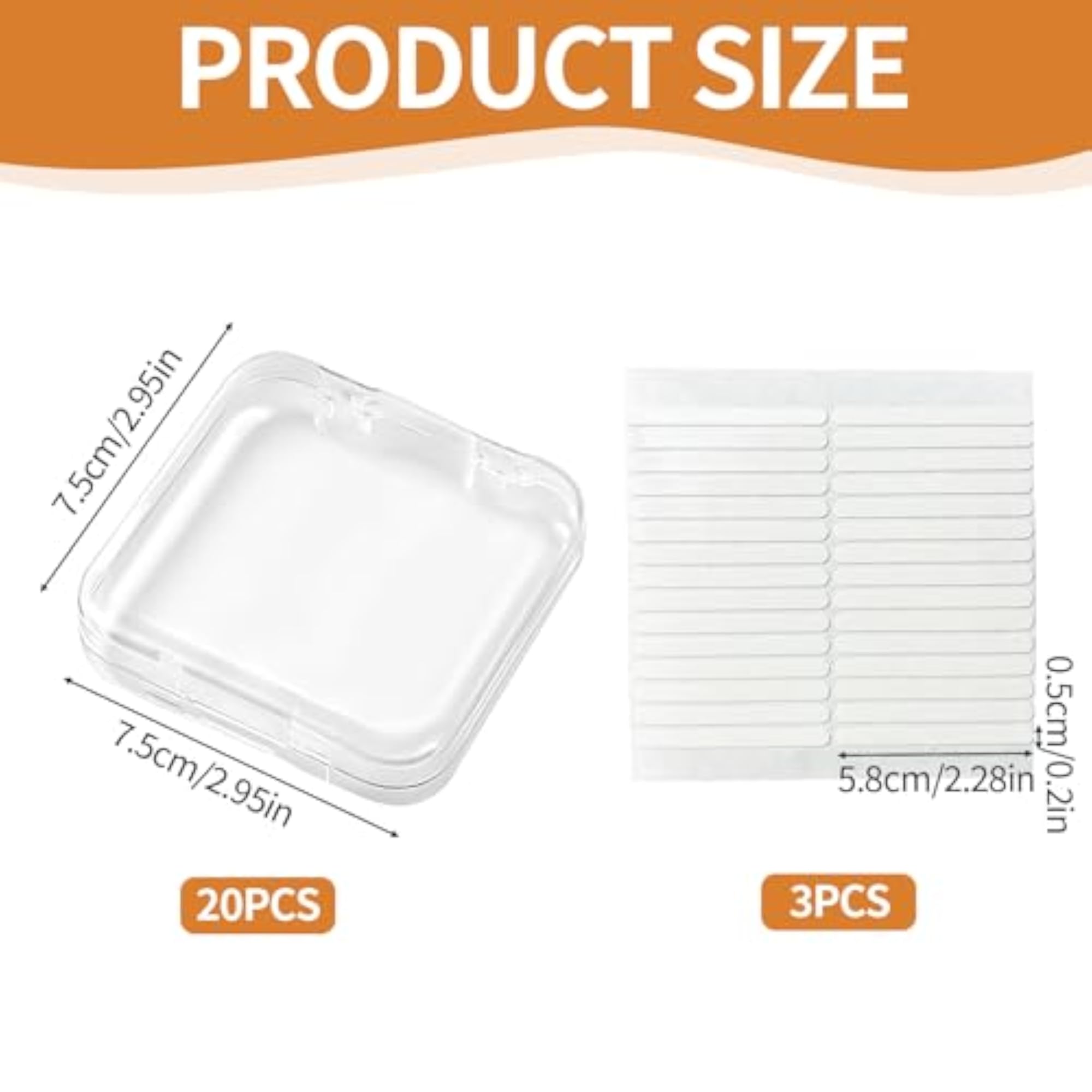 Nail Display Case Set with Adhesive Tape