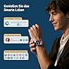 Smartwatch Herren Damen, 1,91'' HD Touch Fitnessuhr mit LED Taschenlampe & Bluetooth Anrufe, 100+ Sportmodi Fitness Tracker mit SpO2-Schlaf-Schrittzähler-2 Armbändern, IP68 Wasserdicht für iOS Android