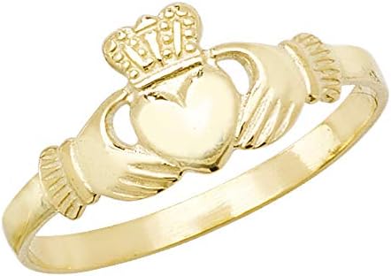 EDS Jewels9ct Carat Yellow Gold Ladies Claddagh Ring WJS18577