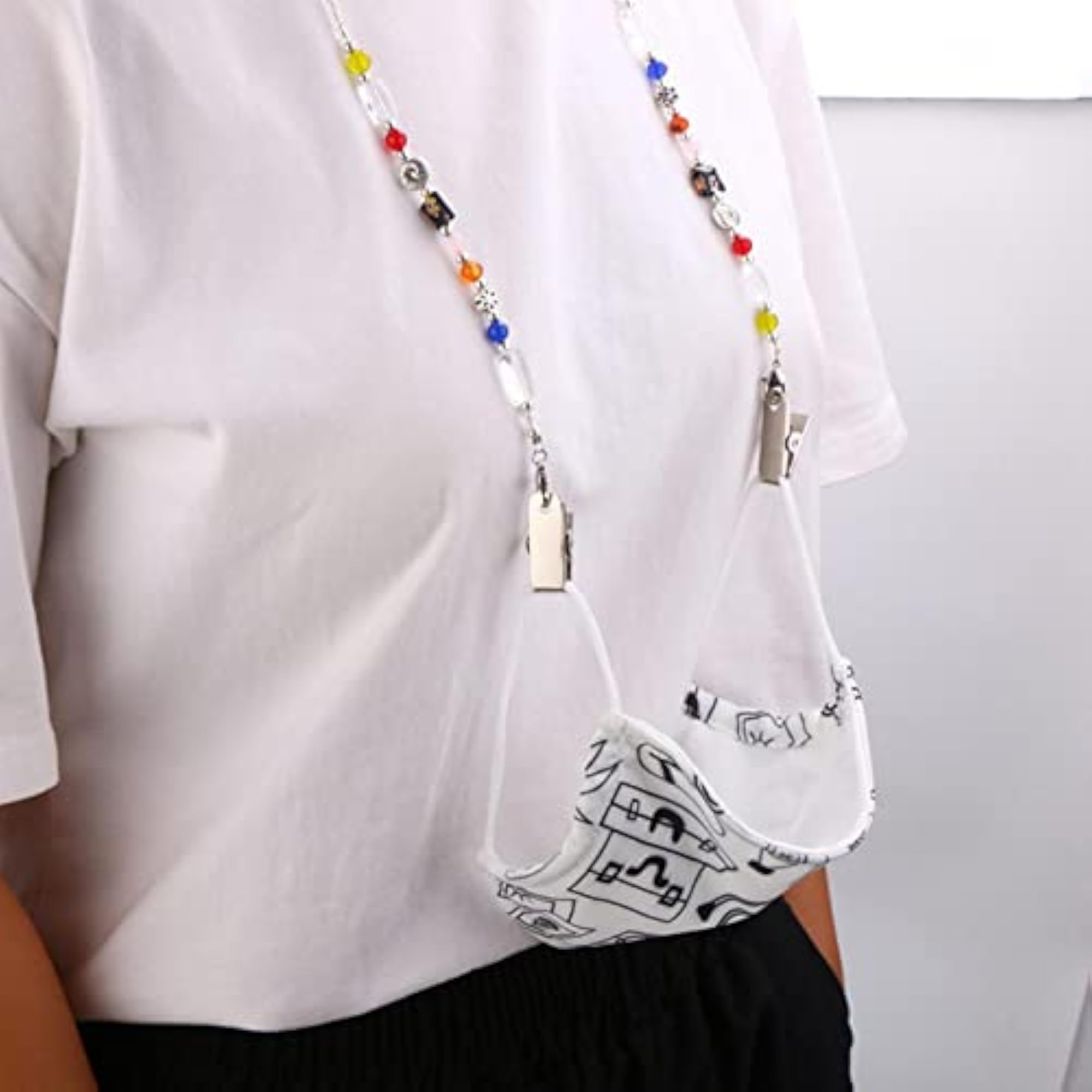 280 Pieces Glass Beads Charms DIY Sweater Chain Jewelry Making