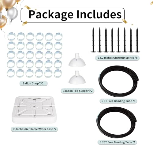 Balloon Arch Kit 8.2ft & 5ft - Adjustable and Free Bending Shape with Reinforced Water-Fill Base, Half Balloon Arch Frame for Baby Shower, Wedding, Birthday Party Decorations and Backdrop (Black) - Image 4