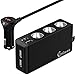 Produktbild CHGeek Auto Ladegerät, 120W 12V/24V USB KFZ Ladegerät 6.8A 4 USB Ports Multi-Funktion Power Auto Adapter mit 3-Fach KFZ Zigarettenanzünder Verteiler Splitter für GPS und Mehr - Schwarz