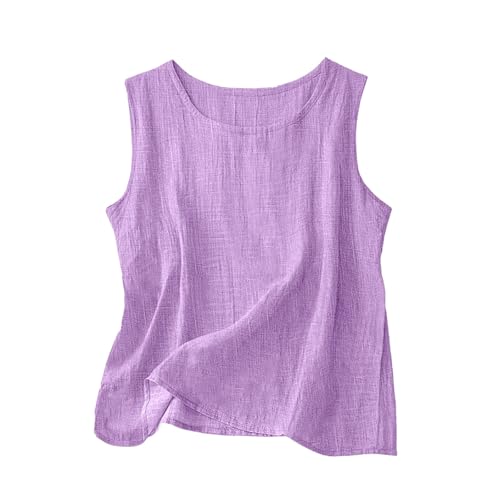 Camiseta de lino para mujer de estilo bohemio y corte holgado