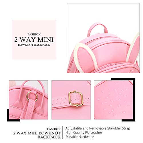 Kl928 Girls Mini Backpack Toddler 3D Animal Casual Daypack Pu Leather Preschool Convertible Shoulder Bag Gift For Kids (L.pink) #TOP1
