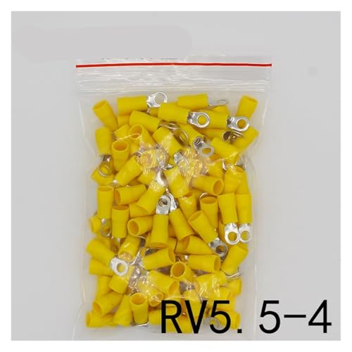 Connecteurs de câble RV5-4 et bornes isolées à anneau jaune RV5.5-4